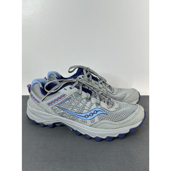Saucony Women's Grid Excursion TR12 Trail Running Shoes S10451-1 Grey Blue 8.5 - Picture 1 of 13